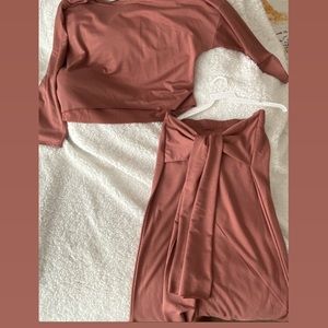 Plus Size 2 piece  Berry Set